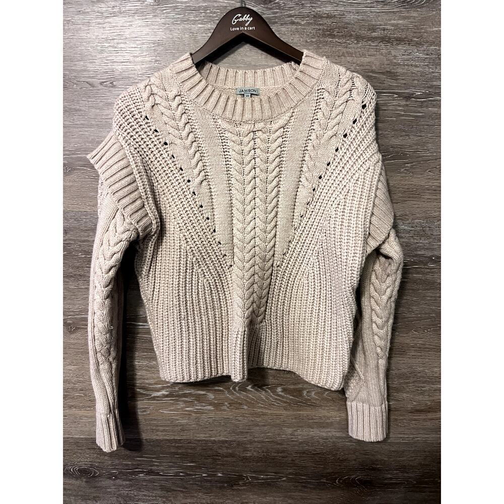 Evereve Jamison sweater fishman cream size XS  knit